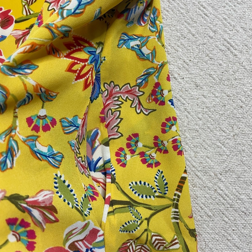 L*Space Yellow Floral Tropical Print Mini Dress S Beach Vacation Festival Party - Picture 4 of 5